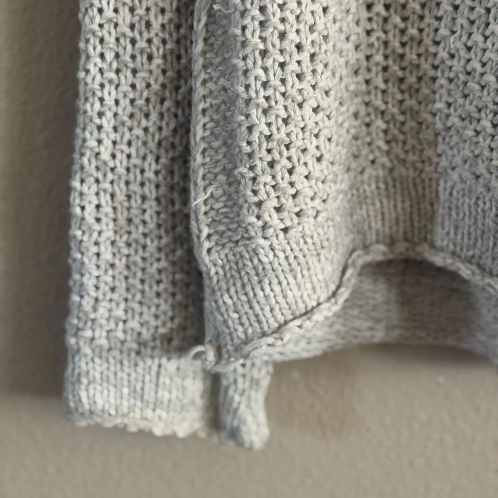 Free People Heather Gray Knit Sweater - Picture 9 of 12